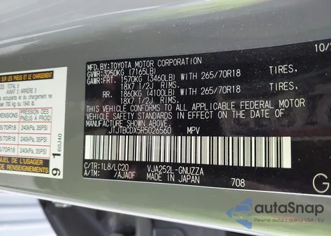 2024 Lexus Gx 550 Overtrail+ from USA, damaged, VIN JTJTBCDX5R5026560